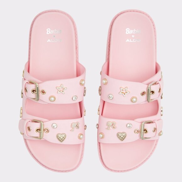 ALDO Barbiedream footbed sandal - light pink - Size USA 6.5 - Picture 4 of 9